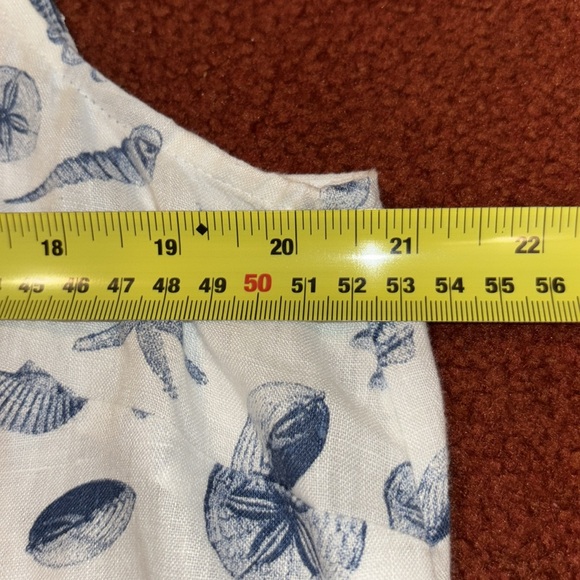 2/$30 J. Jill Top J. Jill Love Linen Sleeveless Nautical Blue White Tank Top M - Picture 4 of 6